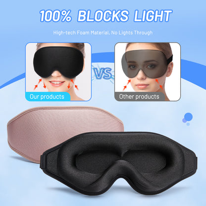 3D Natural Memory Foam Sleep Mask for Comfort - Freshdropps
