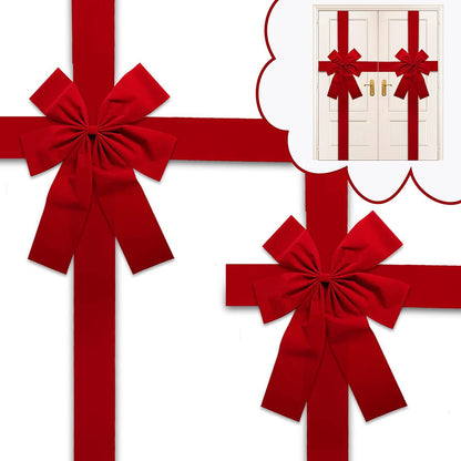 Christmas Door Hanging Bow Ribbon - Freshdropps