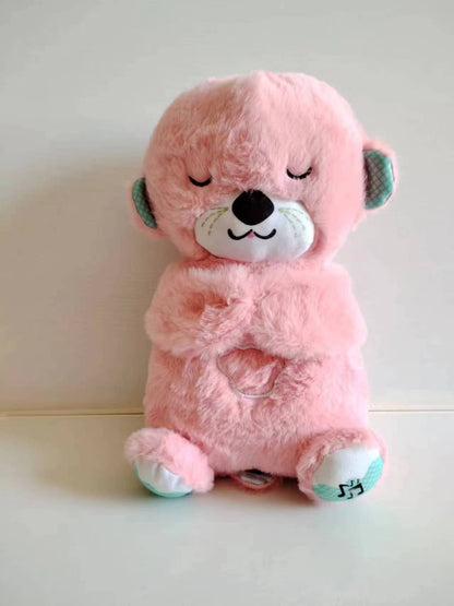 Sound Machine Soothe 'n Snuggle Otter Portable Plush Baby Toy with Sensory Details Music Lights & Rhythmic Breathing Motion - Freshdropps