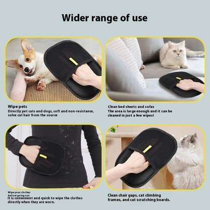 Pet Grooming Glove – Dual-Sided Hair Remover Mitt - Freshdropps
