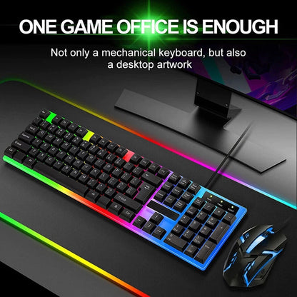 RGB Gaming Keyboard & Mouse Set – USB Wired for PC, Xbox, PS4 - Freshdropps