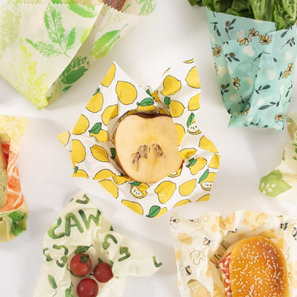 Cotton Beeswax Food Wraps – Reusable Fresh-Keeping Cloth Set - Freshdropps