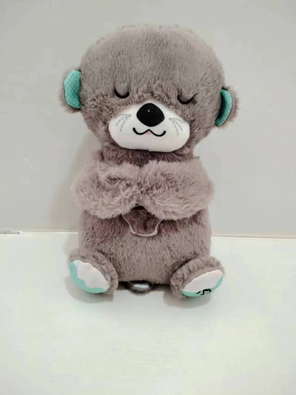 Sound Machine Soothe 'n Snuggle Otter Portable Plush Baby Toy with Sensory Details Music Lights & Rhythmic Breathing Motion - Freshdropps