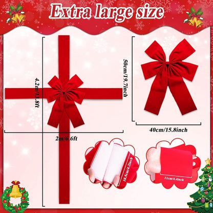 Christmas Door Hanging Bow Ribbon - Freshdropps