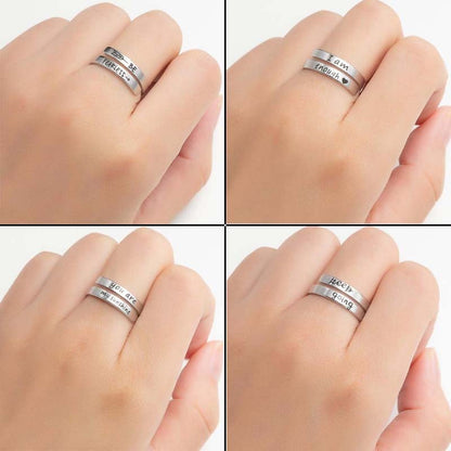Retro Stainless Steel English Double Ring - Freshdropps
