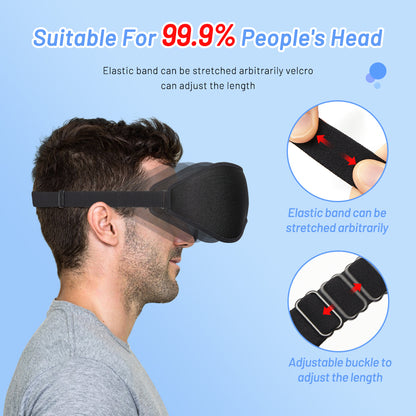 3D Natural Memory Foam Sleep Mask for Comfort - Freshdropps