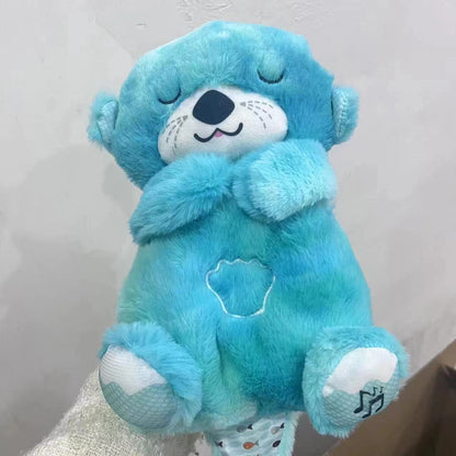 Sound Machine Soothe 'n Snuggle Otter Portable Plush Baby Toy with Sensory Details Music Lights & Rhythmic Breathing Motion - Freshdropps