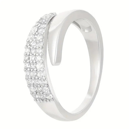 Elegant Adjustable Sparkle Ring – Crystal Statement Jewelry - Freshdropps