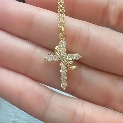Crown Cross Necklace - Freshdropps