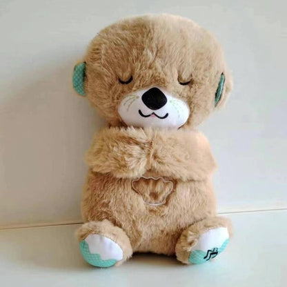 Sound Machine Soothe 'n Snuggle Otter Portable Plush Baby Toy with Sensory Details Music Lights & Rhythmic Breathing Motion - Freshdropps