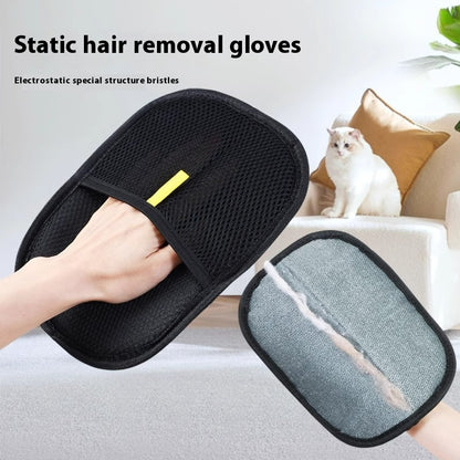 Pet Grooming Glove – Dual-Sided Hair Remover Mitt - Freshdropps
