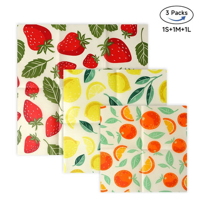 Cotton Beeswax Food Wraps – Reusable Fresh-Keeping Cloth Set - Freshdropps