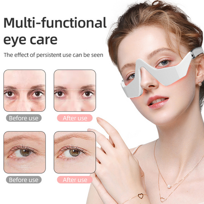 Wireless Eye Massager – Red Light Heat Compress for Eye Relief - Freshdropps