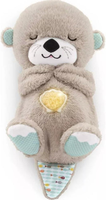 Sound Machine Soothe 'n Snuggle Otter Portable Plush Baby Toy with Sensory Details Music Lights & Rhythmic Breathing Motion - Freshdropps