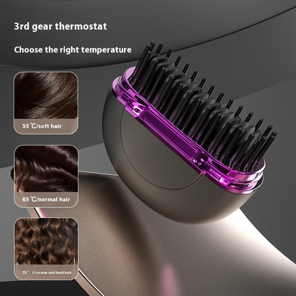 Portable Ceramic Hair Straightener – USB Rechargeable Mini Steam Iron - Freshdropps