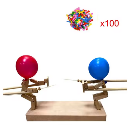 Handmade Balloon Heads Wooden Fighter Puppets - Freshdropps