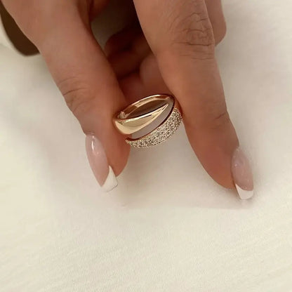 Elegant Adjustable Sparkle Ring – Crystal Statement Jewelry - Freshdropps