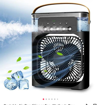 Portable 3-in-1 Air Cooler Fan – Mini AC for Room, Office & Car | Fast Cooling + Humidifier | Ships from USA 🇺🇸 | TikTok & Amazon Hot Seller! - Freshdropps