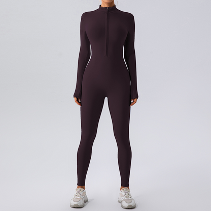 Fleece-Lined Yoga Jumpsuit - Freshdropps