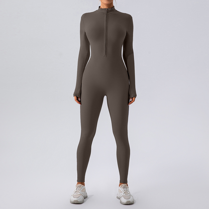 Fleece-Lined Yoga Jumpsuit - Freshdropps