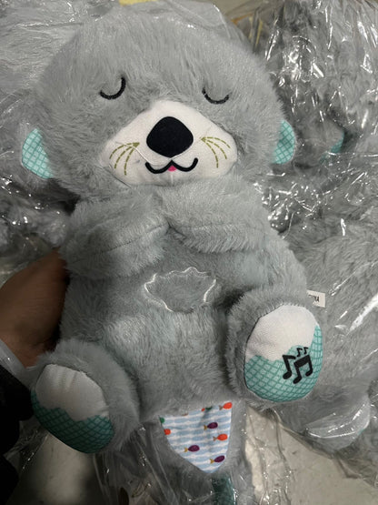 Sound Machine Soothe 'n Snuggle Otter Portable Plush Baby Toy with Sensory Details Music Lights & Rhythmic Breathing Motion - Freshdropps