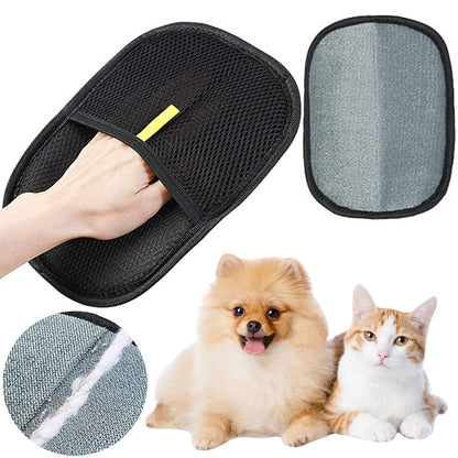 Pet Grooming Glove – Dual-Sided Hair Remover Mitt - Freshdropps