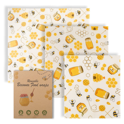 Cotton Beeswax Food Wraps – Reusable Fresh-Keeping Cloth Set - Freshdropps
