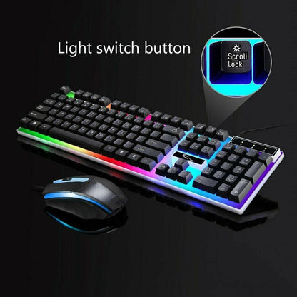 RGB Gaming Keyboard & Mouse Set – USB Wired for PC, Xbox, PS4 - Freshdropps