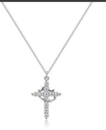Crown Cross Necklace - Freshdropps