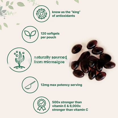 Astaxanthin Soft Capsules – 120 Antioxidant Wellness Tablets - Freshdropps