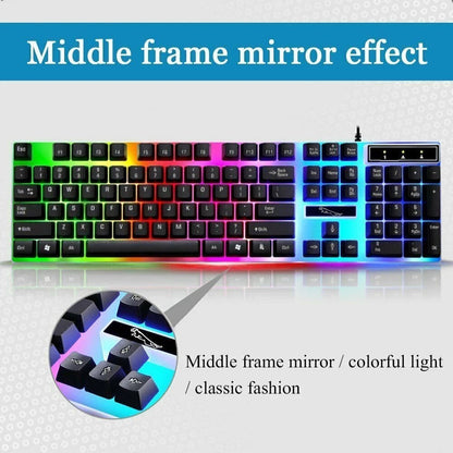 RGB Gaming Keyboard & Mouse Set – USB Wired for PC, Xbox, PS4 - Freshdropps
