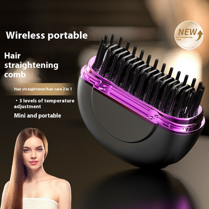 Portable Ceramic Hair Straightener – USB Rechargeable Mini Steam Iron - Freshdropps