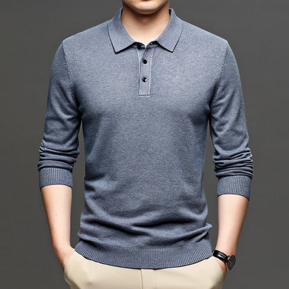 Men's Lapel Knit Pullover Sweater - Freshdropps