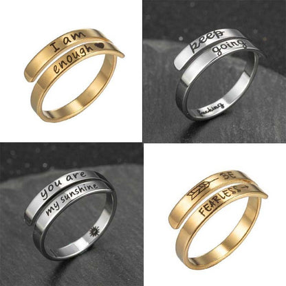 Retro Stainless Steel English Double Ring - Freshdropps