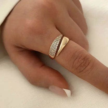 Elegant Adjustable Sparkle Ring – Crystal Statement Jewelry - Freshdropps