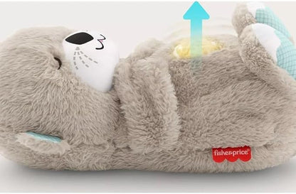 Sound Machine Soothe 'n Snuggle Otter Portable Plush Baby Toy with Sensory Details Music Lights & Rhythmic Breathing Motion - Freshdropps