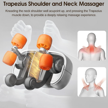 Neck & Shoulder Massage Pillow – Deep Kneading Ergonomic Cushion - Freshdropps