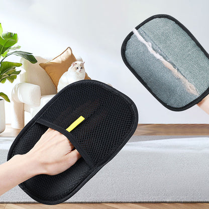 Pet Grooming Glove – Dual-Sided Hair Remover Mitt - Freshdropps