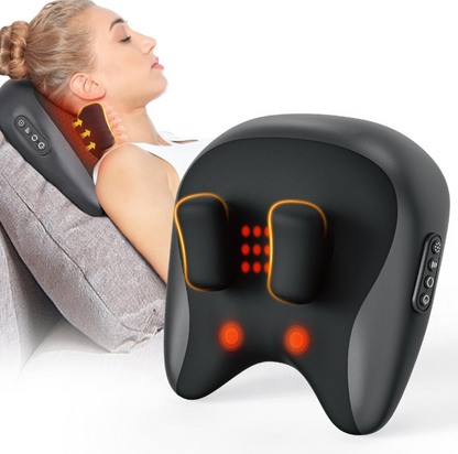 Neck & Shoulder Massage Pillow – Deep Kneading Ergonomic Cushion - Freshdropps