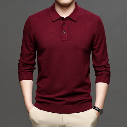Men's Lapel Knit Pullover Sweater - Freshdropps