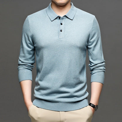 Men's Lapel Knit Pullover Sweater - Freshdropps