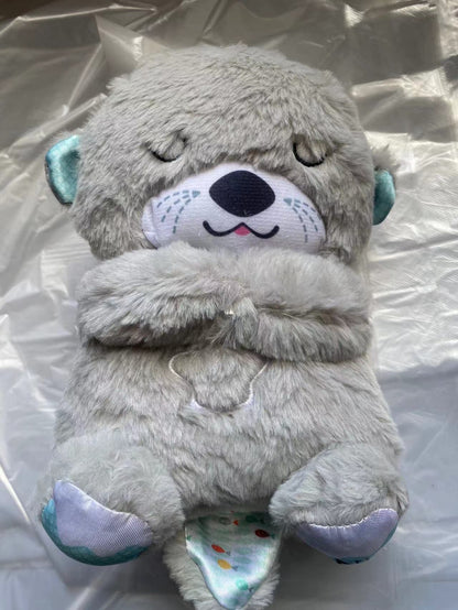 Sound Machine Soothe 'n Snuggle Otter Portable Plush Baby Toy with Sensory Details Music Lights & Rhythmic Breathing Motion - Freshdropps