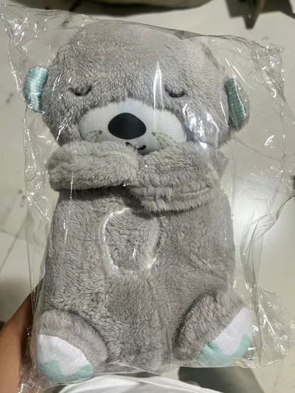 Sound Machine Soothe 'n Snuggle Otter Portable Plush Baby Toy with Sensory Details Music Lights & Rhythmic Breathing Motion - Freshdropps
