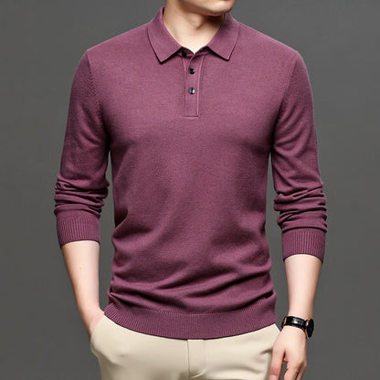 Men's Lapel Knit Pullover Sweater - Freshdropps