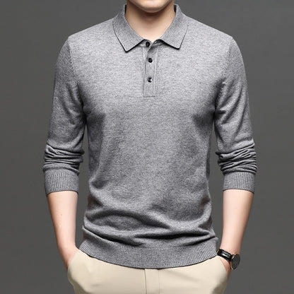 Men's Lapel Knit Pullover Sweater - Freshdropps